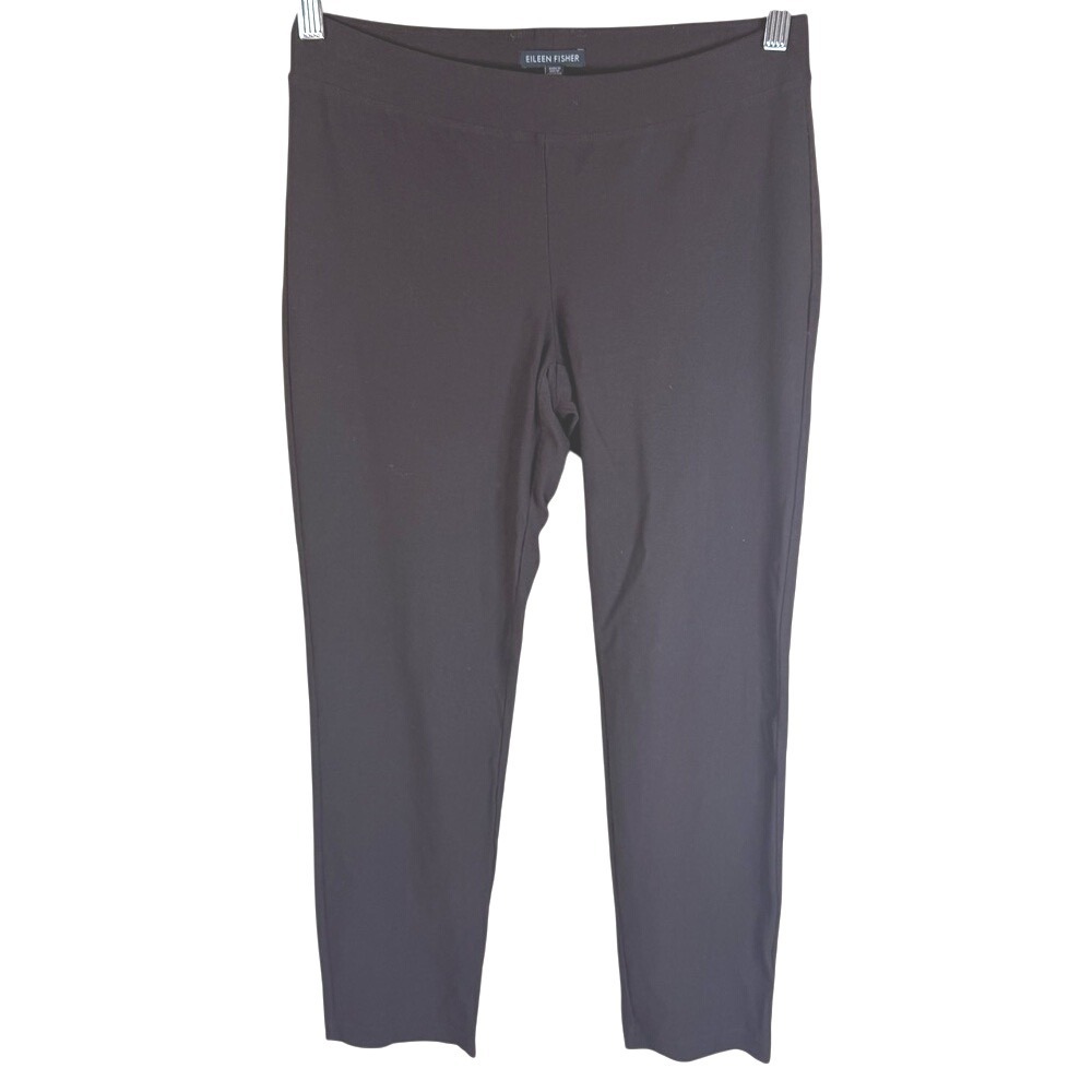 Eileen Fisher Dark Brown Pull On Stretch Pants‎ Size XS Career Office Wear